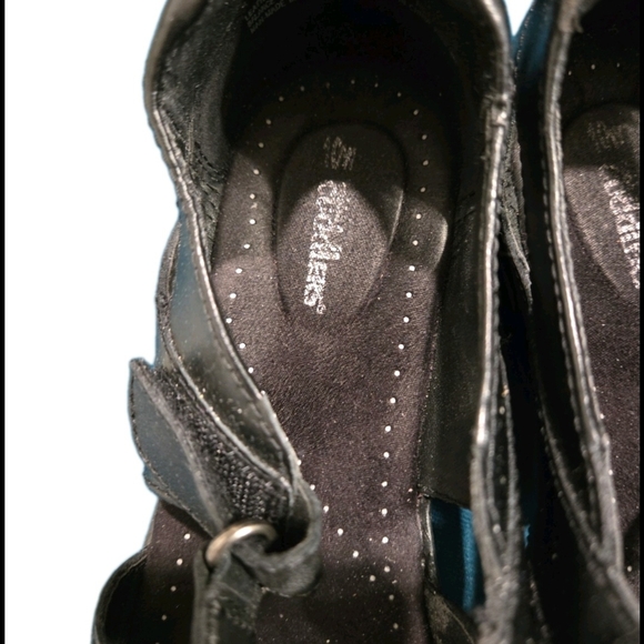 Cobbie Cuddlers ELSA II Black Leather Sandals Size 10 Women's Adjustable (EUC) - Picture 8 of 9